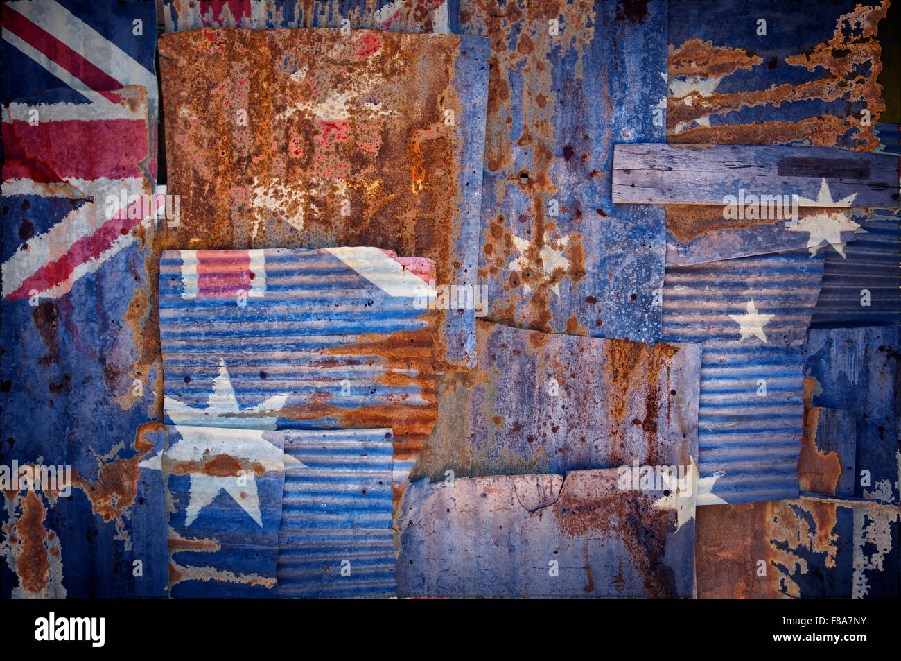 An abstract background image of the flag of Australia painted on to ...