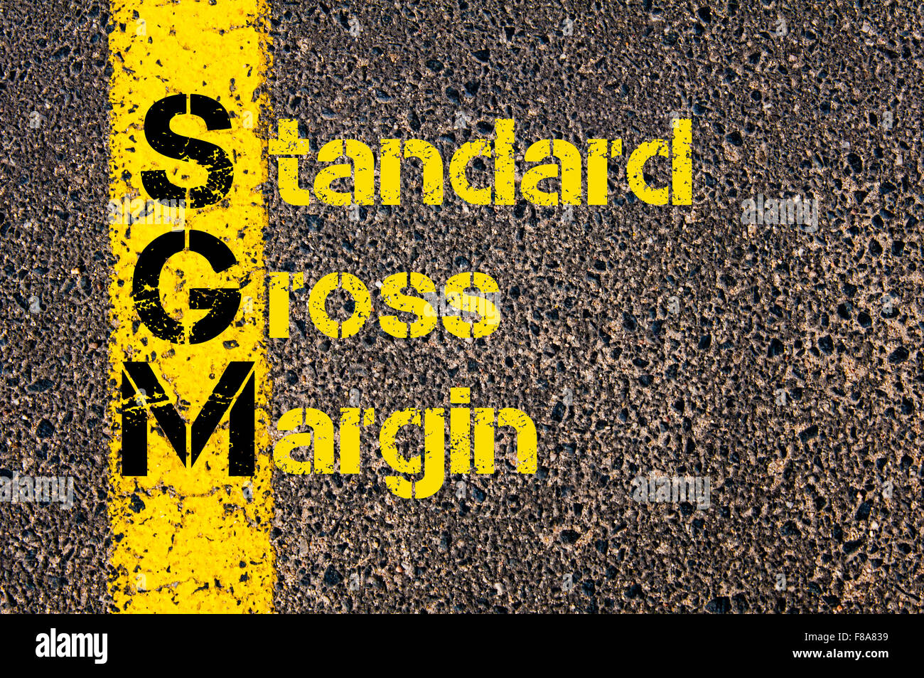 Concept image of Accounting Business Acronym SGM Standard Gross Margin