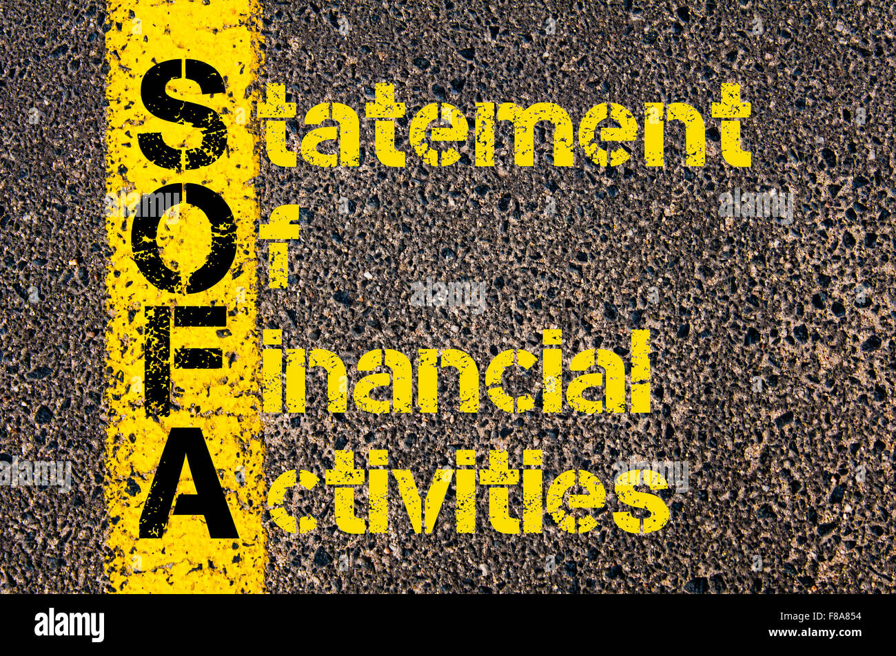 Concept image of Accounting Business Acronym SOFA Statement Of