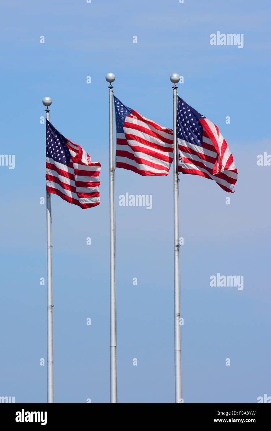 American flags Stock Photo