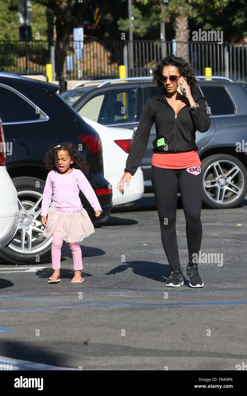 Mel B stops for coffee with her daughter Madison Brown Belafonte at The ...