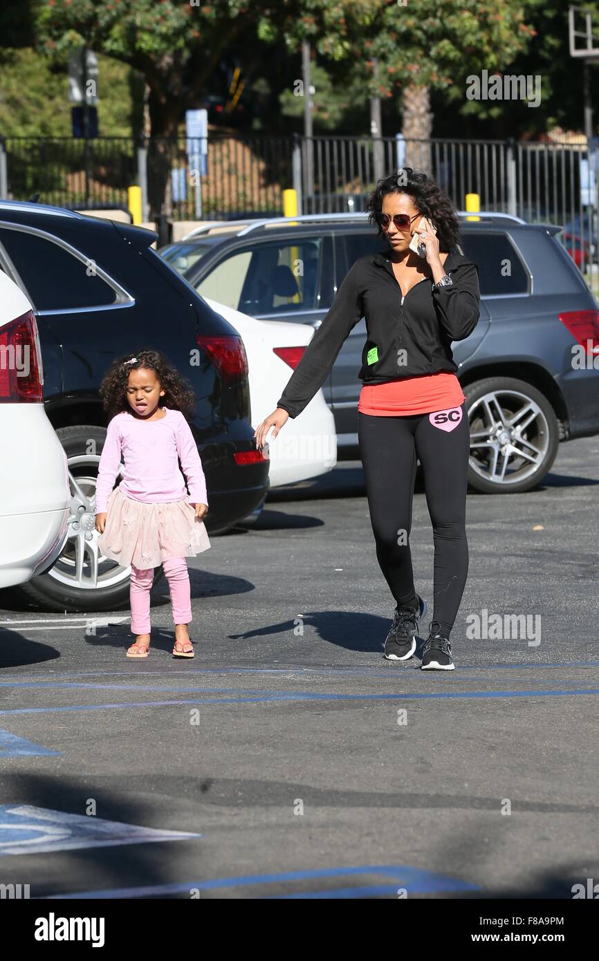 Mel B stops for coffee with her daughter Madison Brown Belafonte at The ...