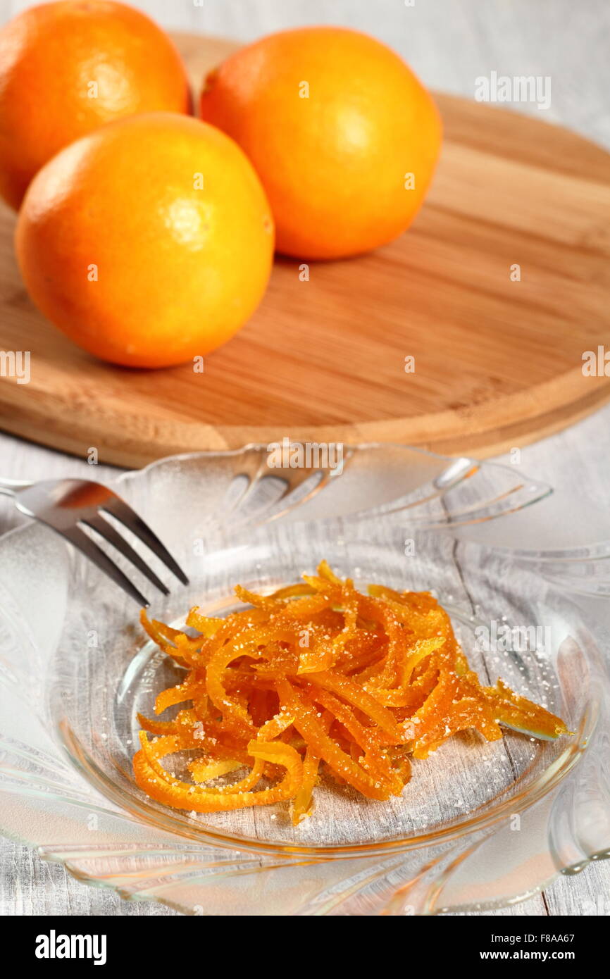 Candied Orange Zest Stock Photo Alamy