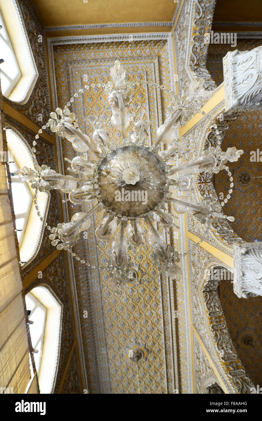 Chowmahalla Palace interior with chandeliers Stock Photo - Alamy