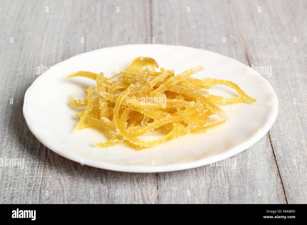 Candied Lemon Zest Stock Photo Alamy