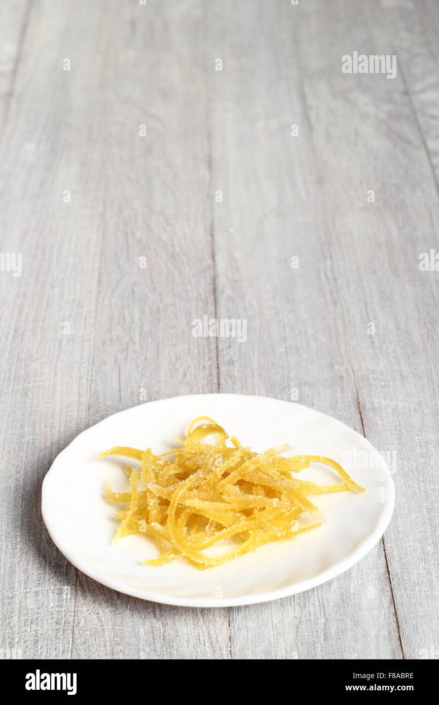 Candied Lemon Zest Stock Photo Alamy