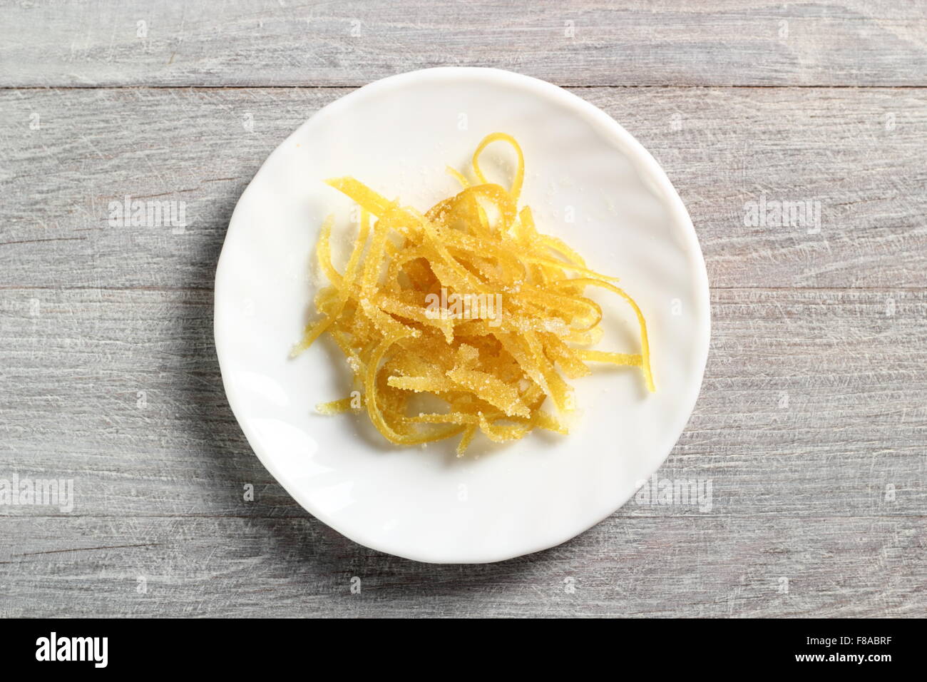 Candied Lemon Zest Stock Photo Alamy