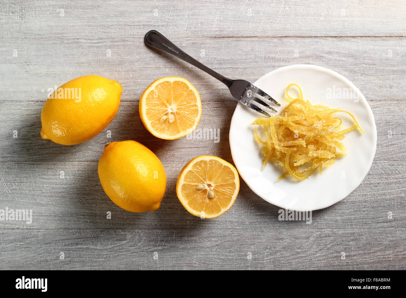 Candied Lemon Zest Stock Photo Alamy