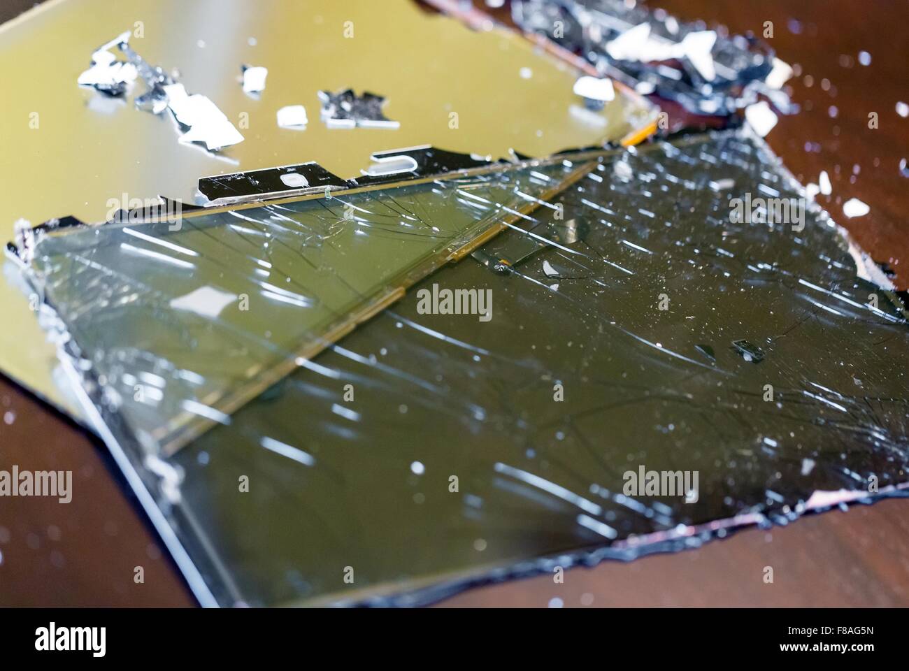 Tablet broken LCD screen Stock Photo Alamy