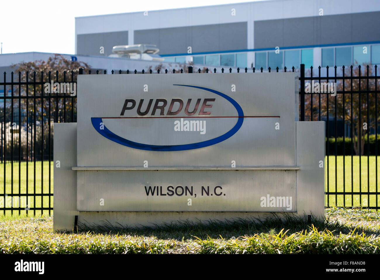 A logo sign outside of a facility occupied by Purdue Pharma L.P., in