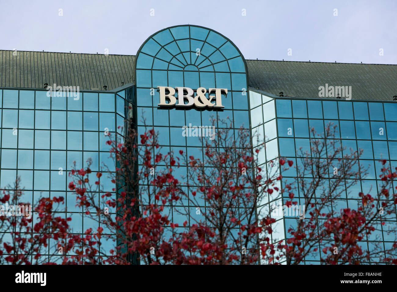 A logo sign outside of the headquarters of BB&T Bank in WinstonSalem
