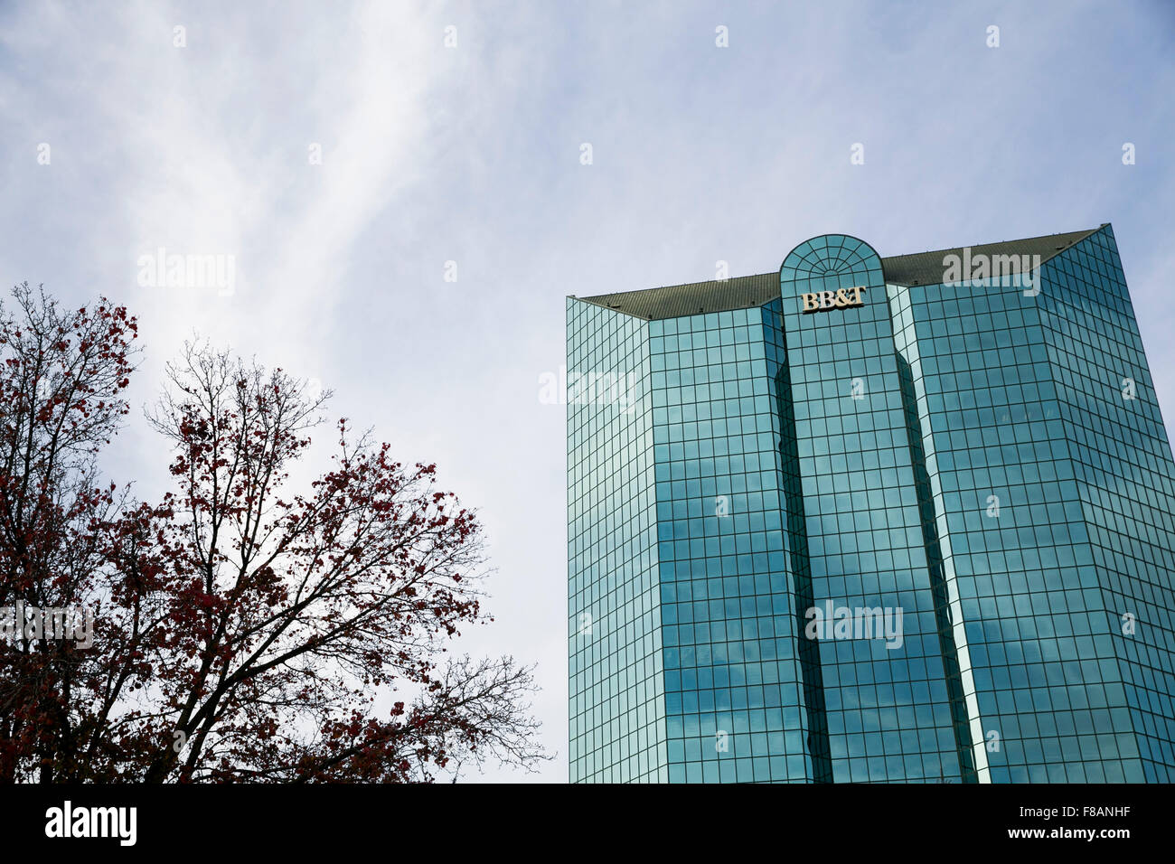 A logo sign outside of the headquarters of BB&T Bank in WinstonSalem