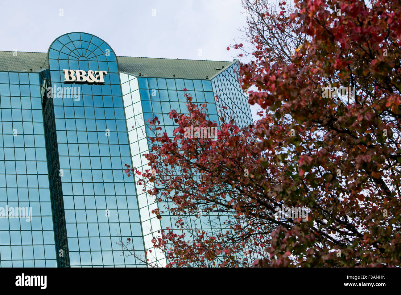 A logo sign outside of the headquarters of BB&T Bank in WinstonSalem