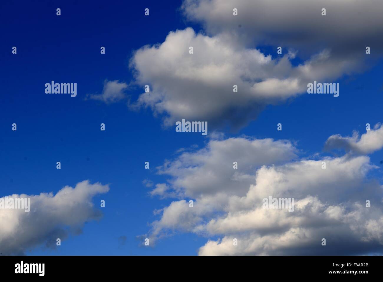 Blue sky with dramatic clouds nature background Stock Photo - Alamy