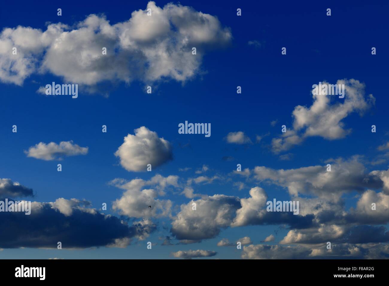 Blue sky with dramatic clouds nature background Stock Photo - Alamy