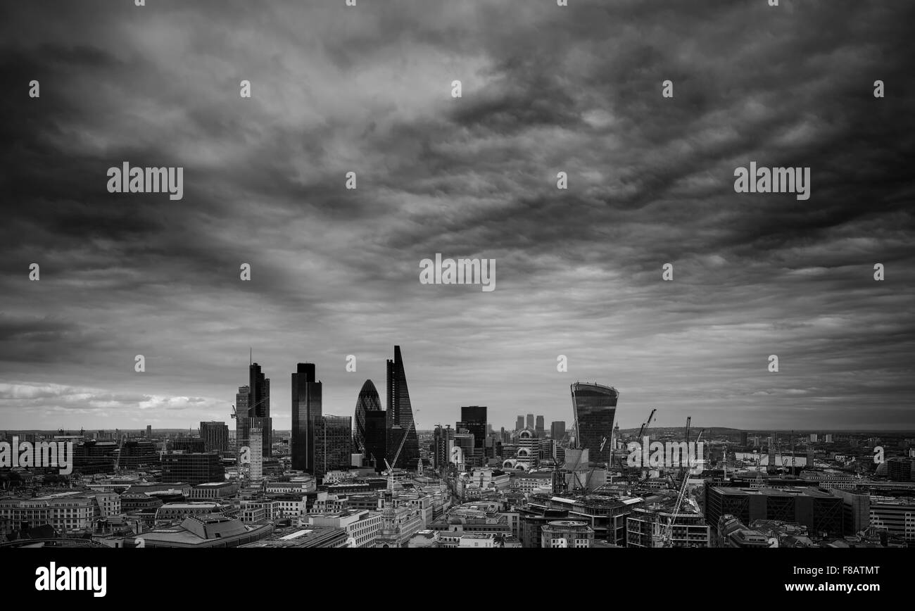 City of London financial district square mile skyline Stock Photo