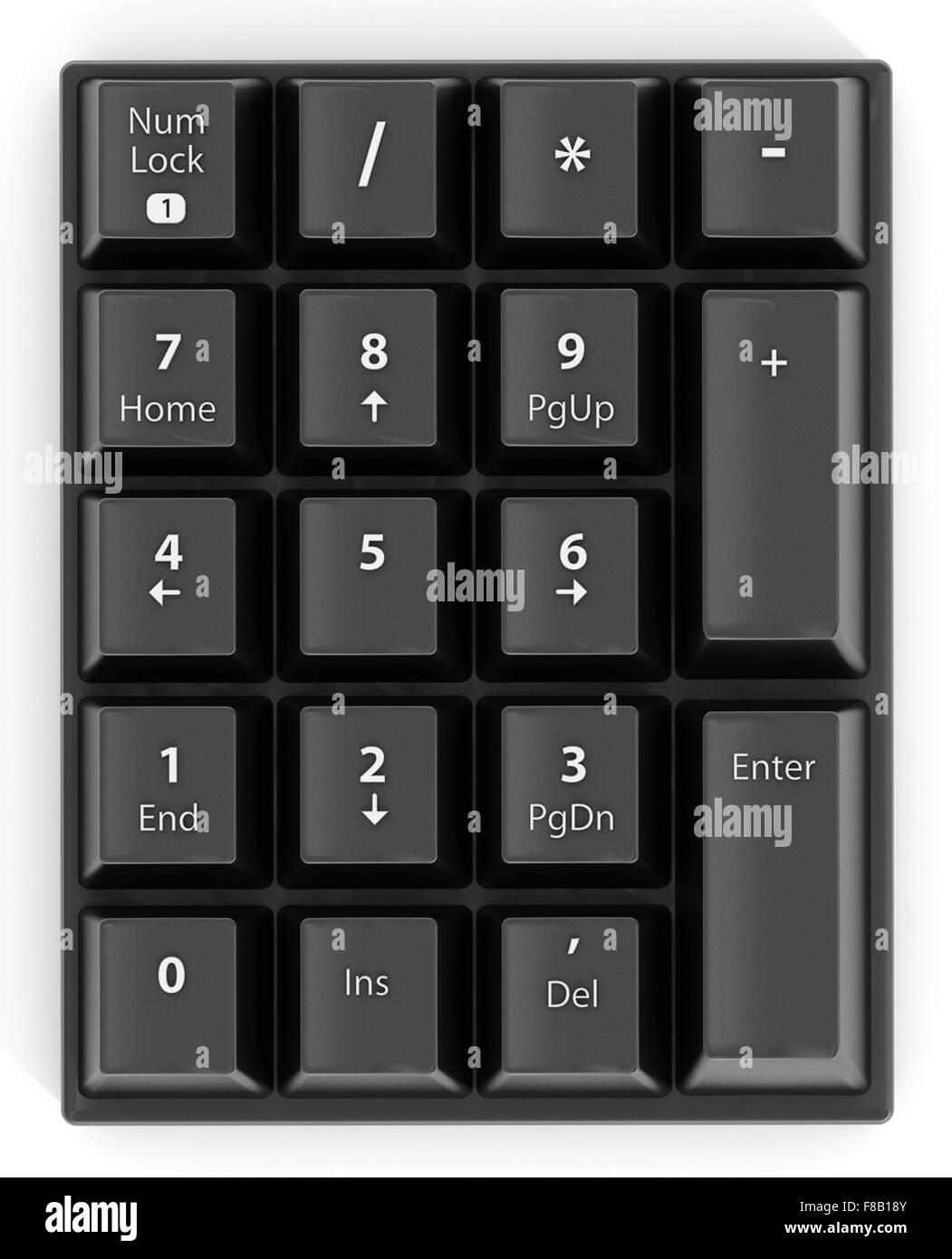 Black numpad with number keys isolated on white background Stock Photo Alamy