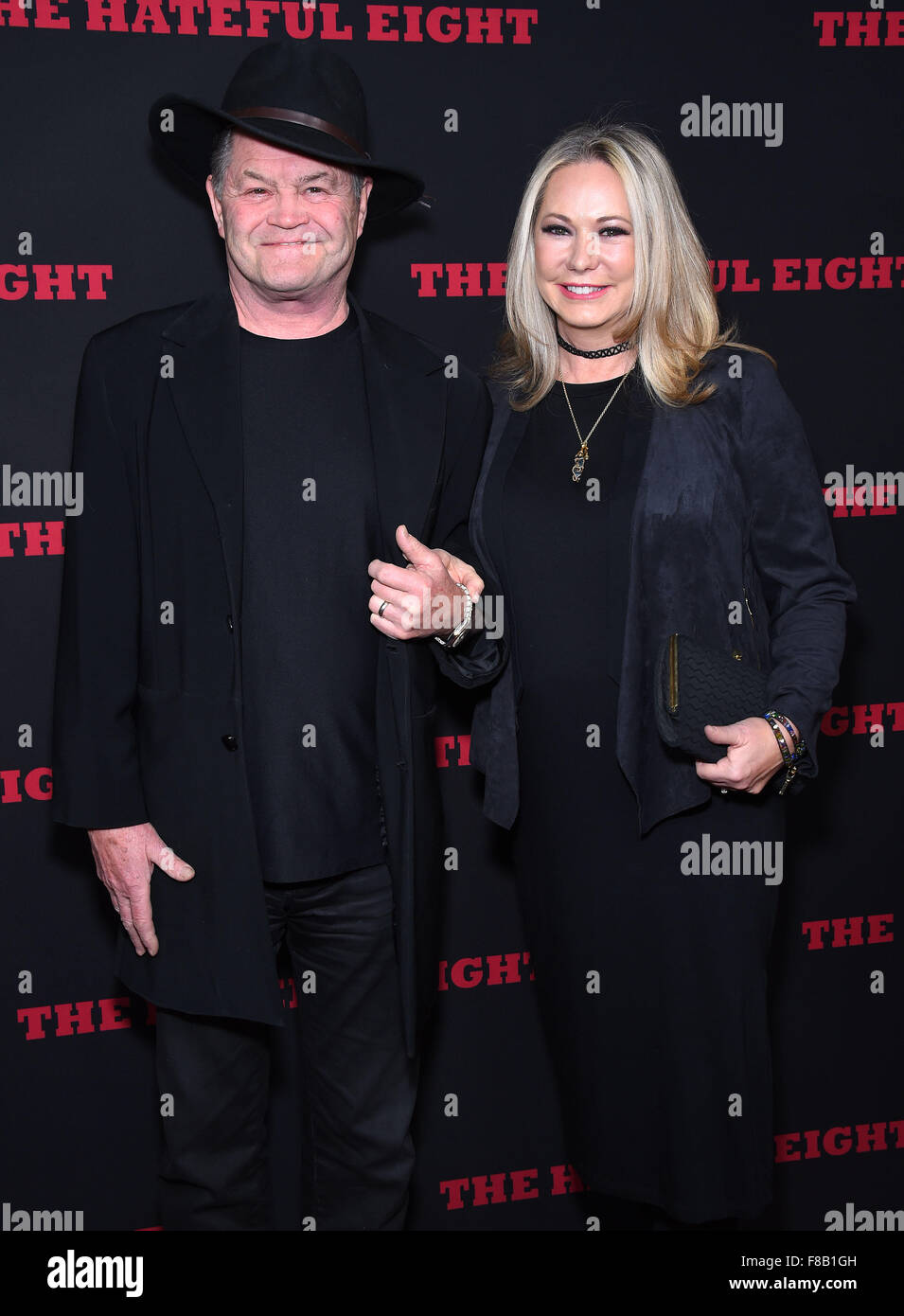 Hollywood, California, USA. 7th Dec, 2015. Micky Dolenz & Donna Quinter arrives for the premiere of the film 'The Hateful Eight' at the Cinema Dome theater. Credit:  Lisa O'Connor/ZUMA Wire/Alamy Live News Stock Photo