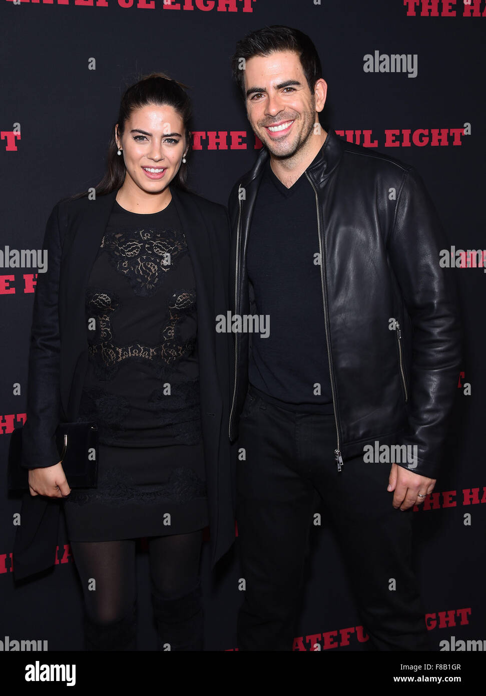 Hollywood, California, USA. 7th Dec, 2015. Eli Roth & Lorenza Izzo ...