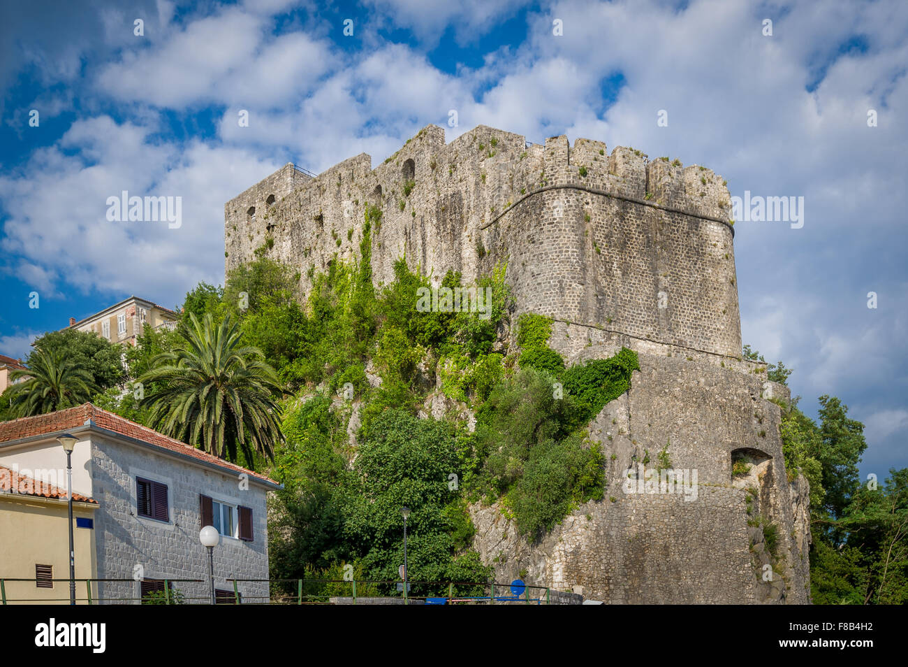 Forte Mare ancient fortress in Montenegro Stock Photo