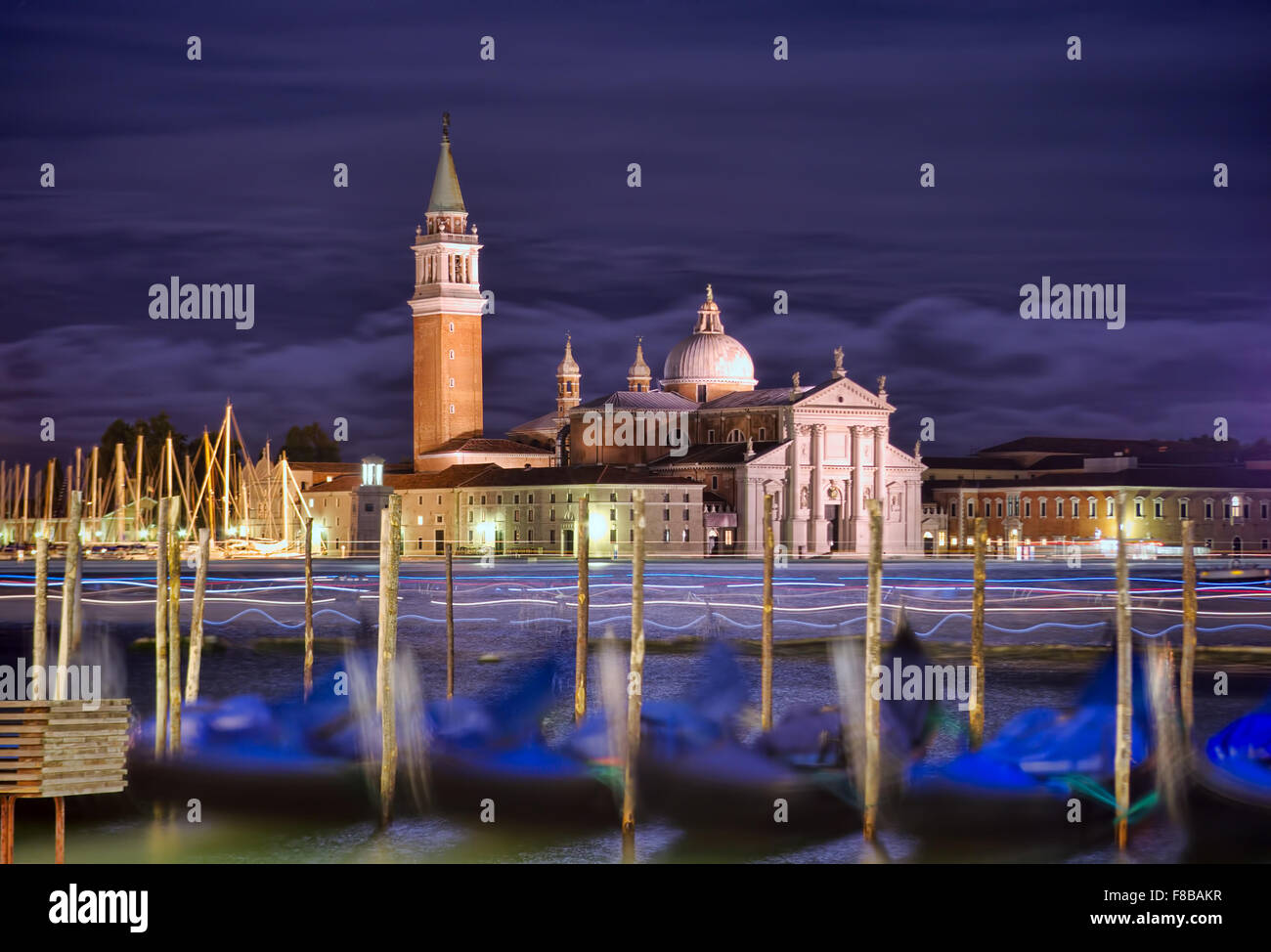 Venice at night Stock Photo