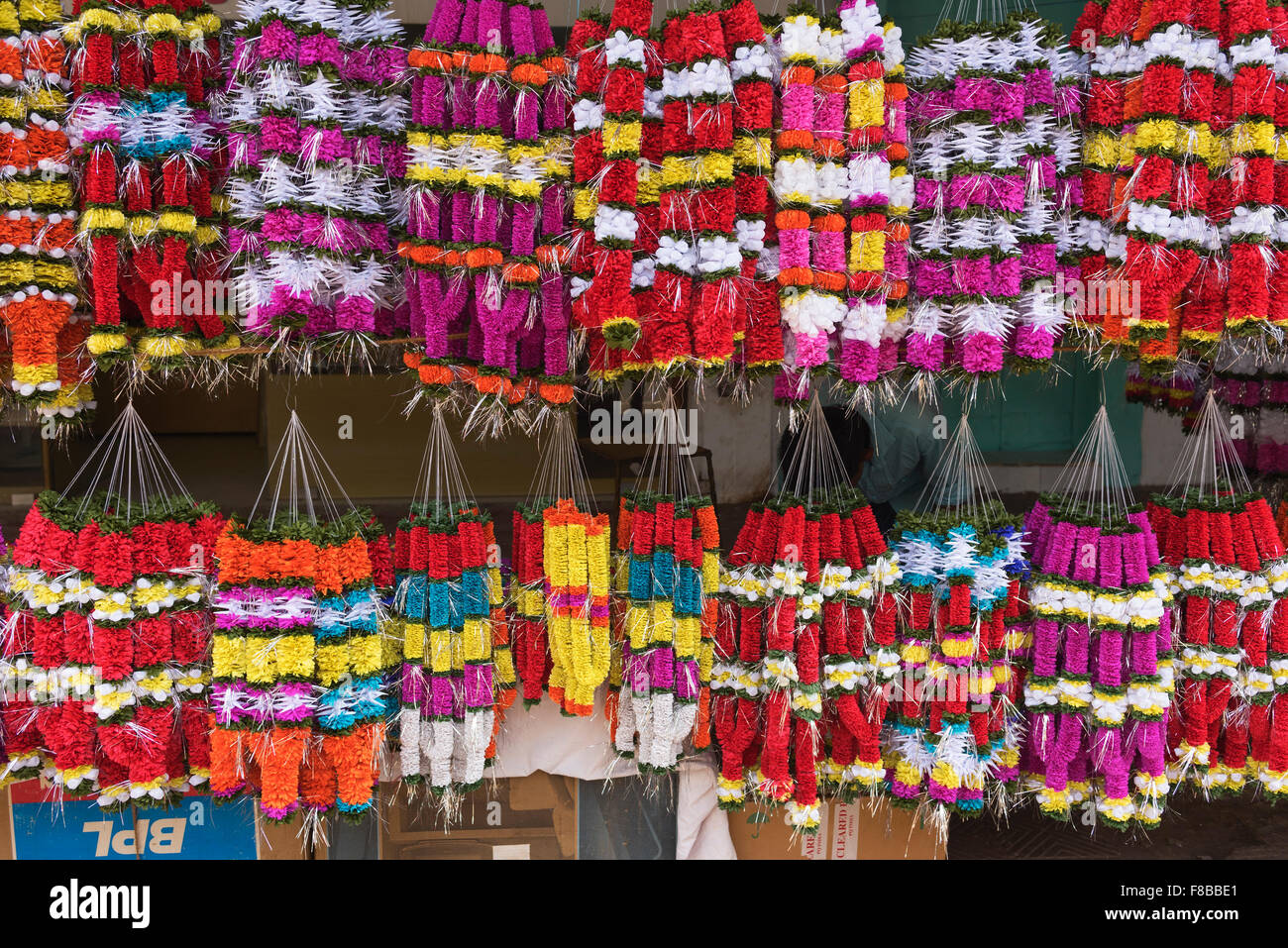 Indian garlands hi-res stock photography and images - Alamy