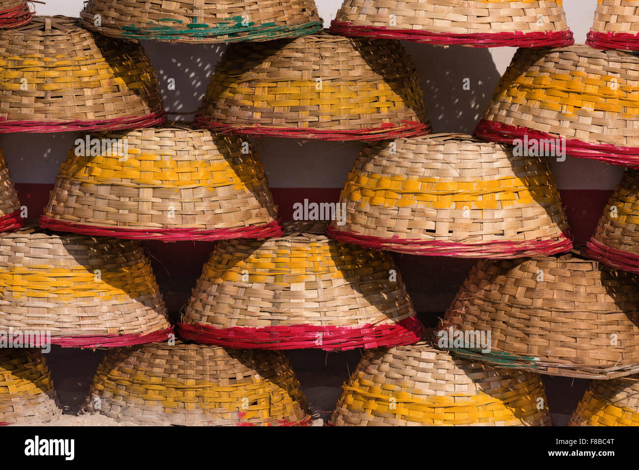 Fishing baskets Colva Beach Goa India Stock Photo - Alamy