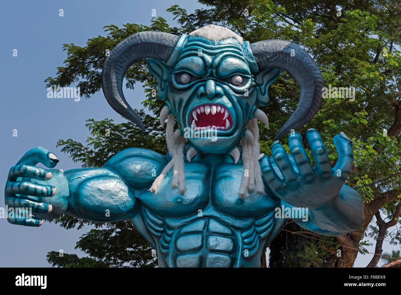 Narakasura effigy Diwali Panjim Goa India Stock Photo