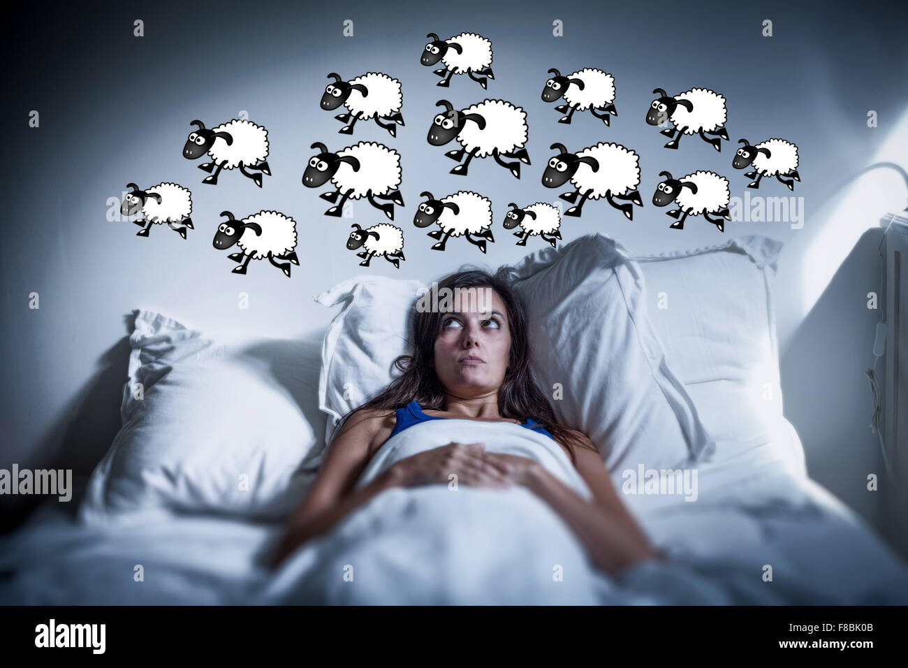 Insomnia concept. Stock Photo