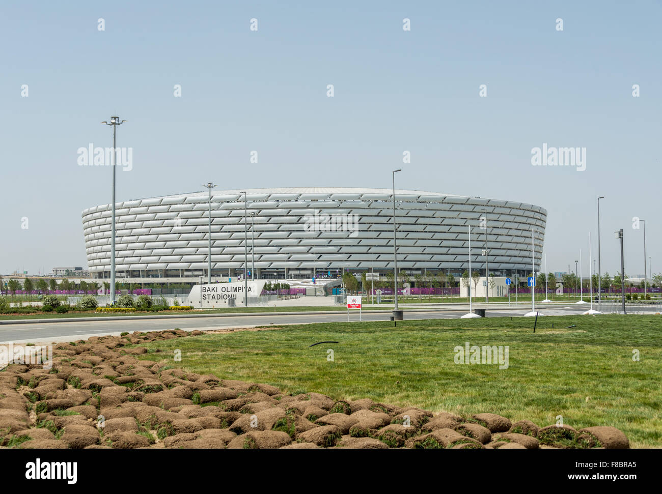 BAKU - MAY 10, 2015: Baku Olympic Stadium on May 10 in BAKU, Azerbaijan. Baku Azerbaijan will host the first European Games Stock Photo