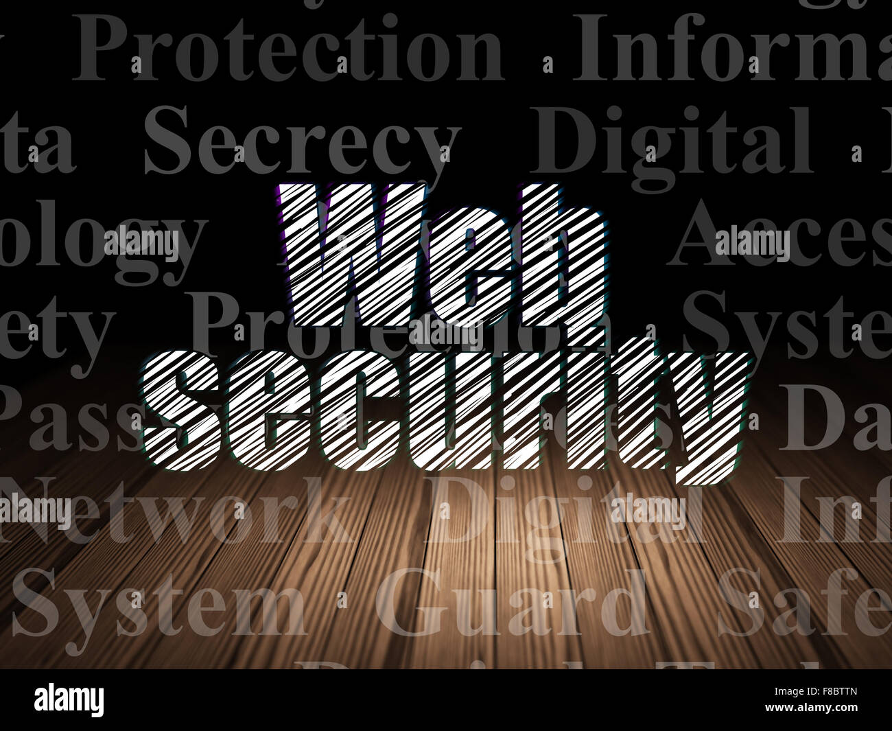 Protection concept: Web Security in grunge dark room Stock Photo - Alamy
