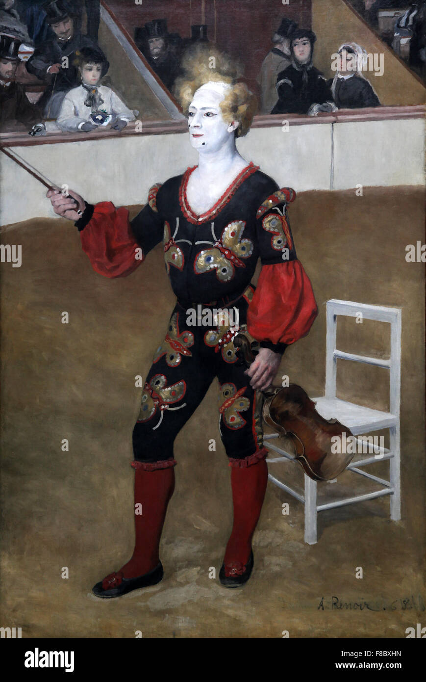 The Clown 1868 by french painter Auguste Renoir Stock Photo