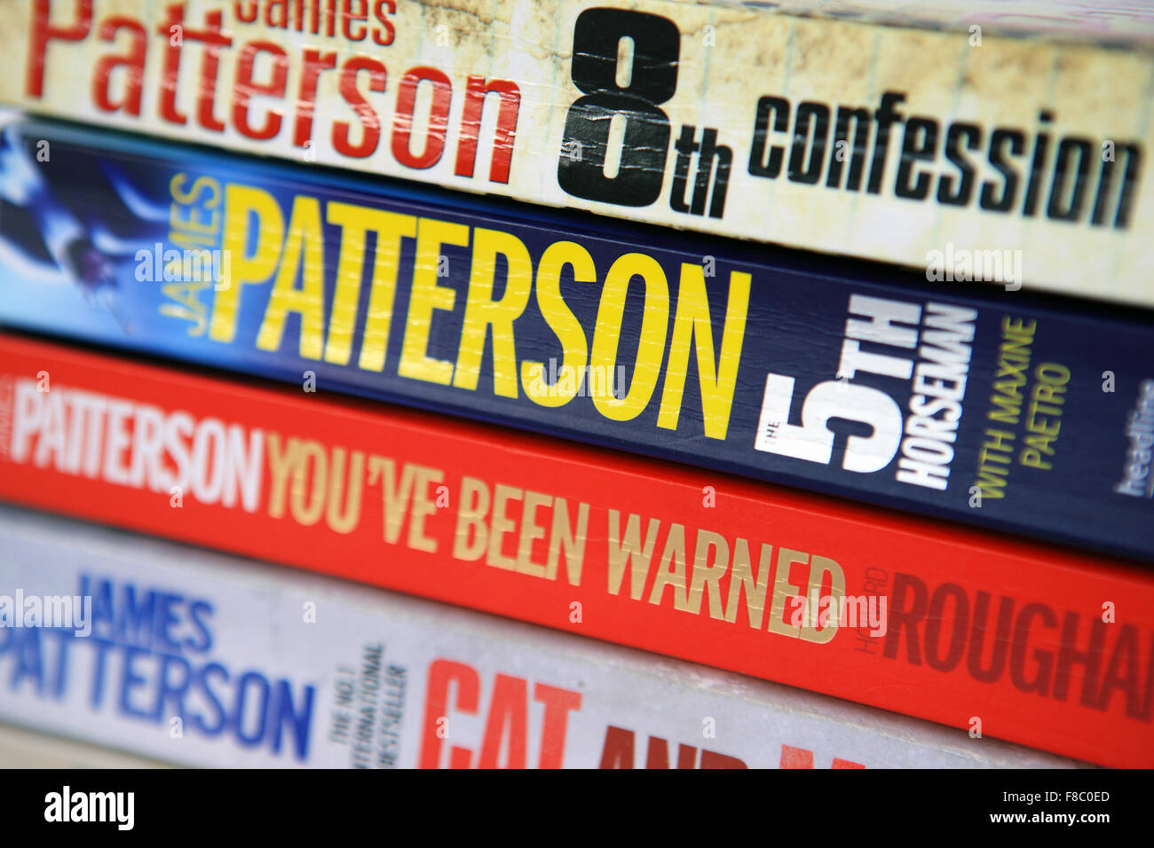 Novels by James Patterson an American author Stock Photo