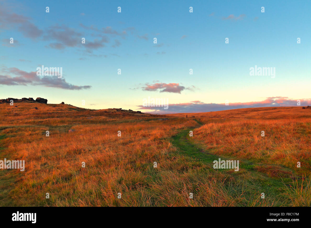 The pathway leading to the Pennine Way from Pots and Pans hill and the