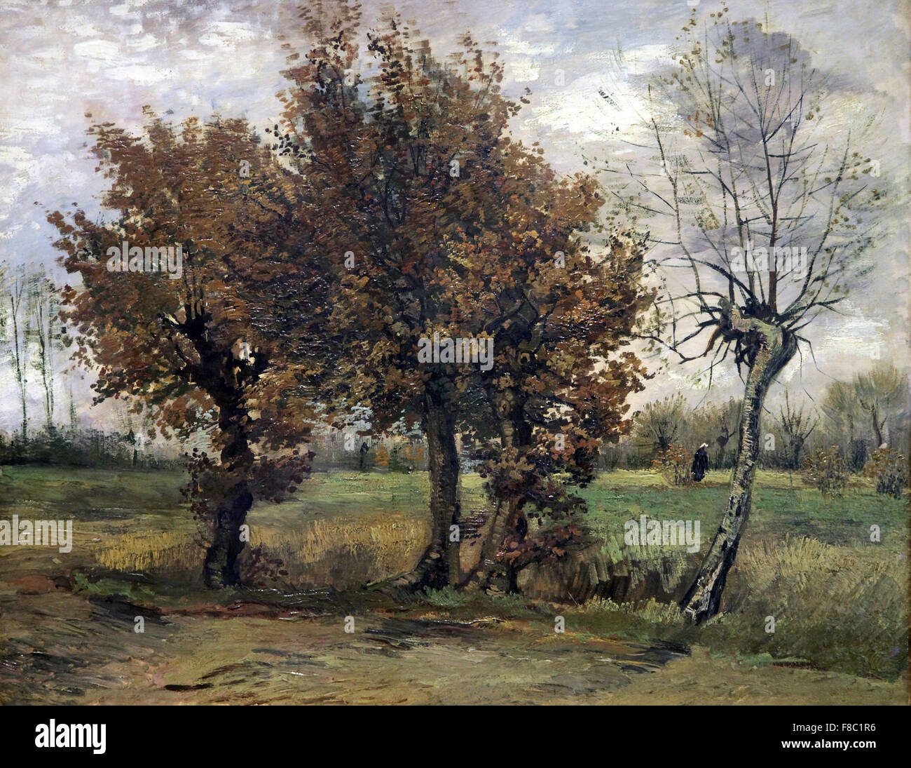 Autumn landscape 1885 by dutch painter Vincent van Gogh Netherlands Stock Photo