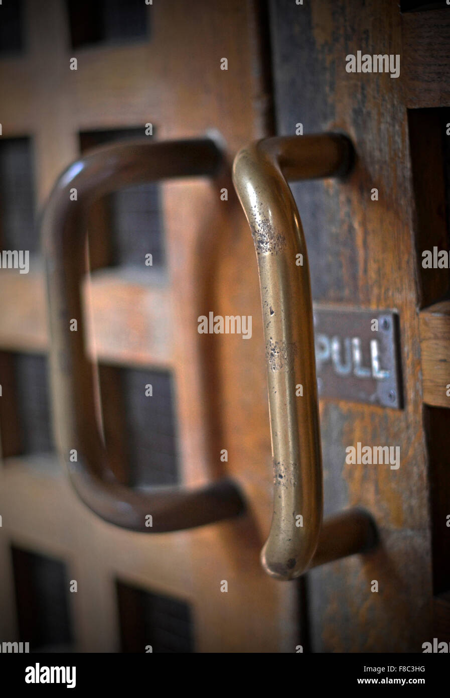brass door handles Stock Photo