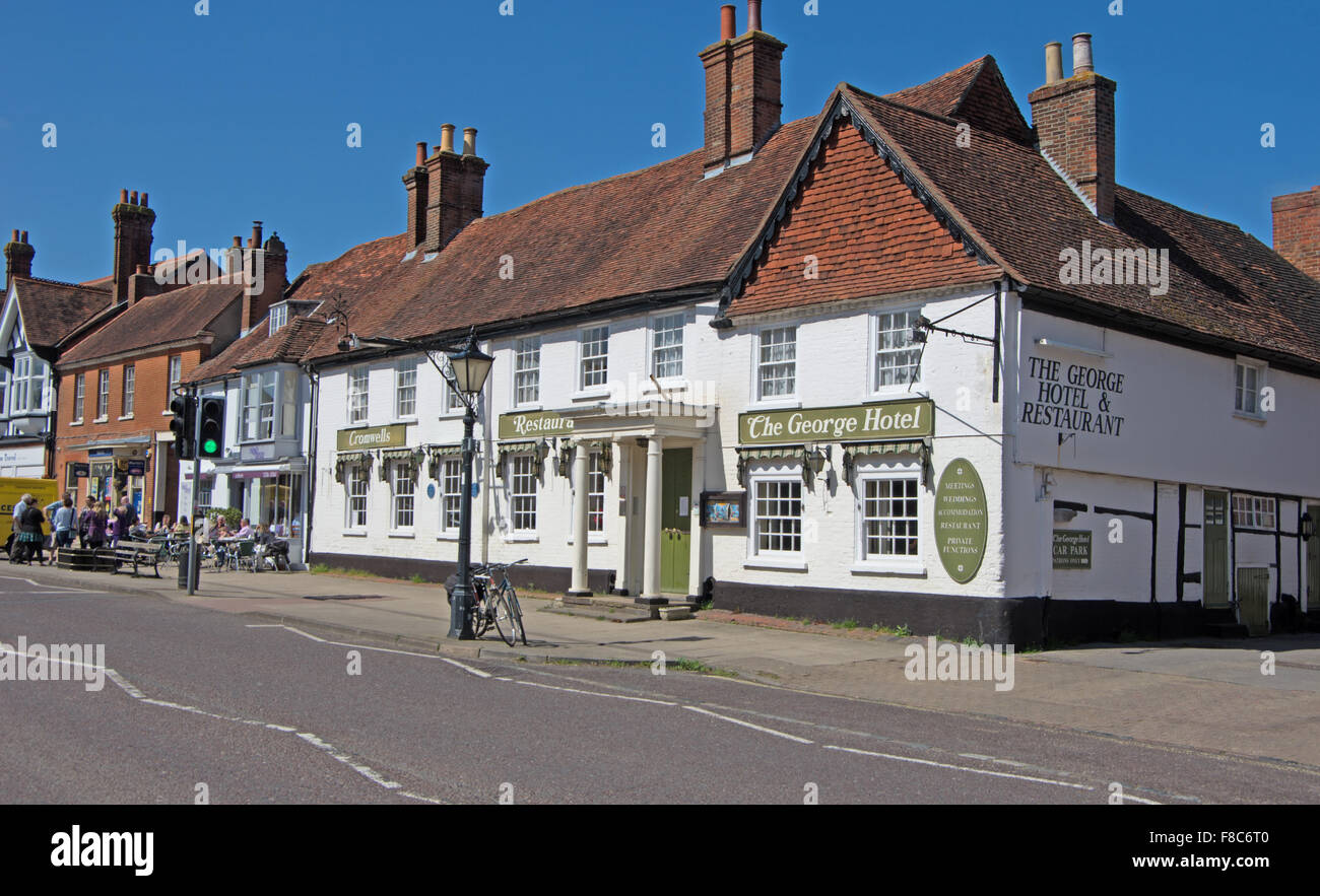 Odiham, Hampshire, England, George Hotel and Restaurant Stock Photo