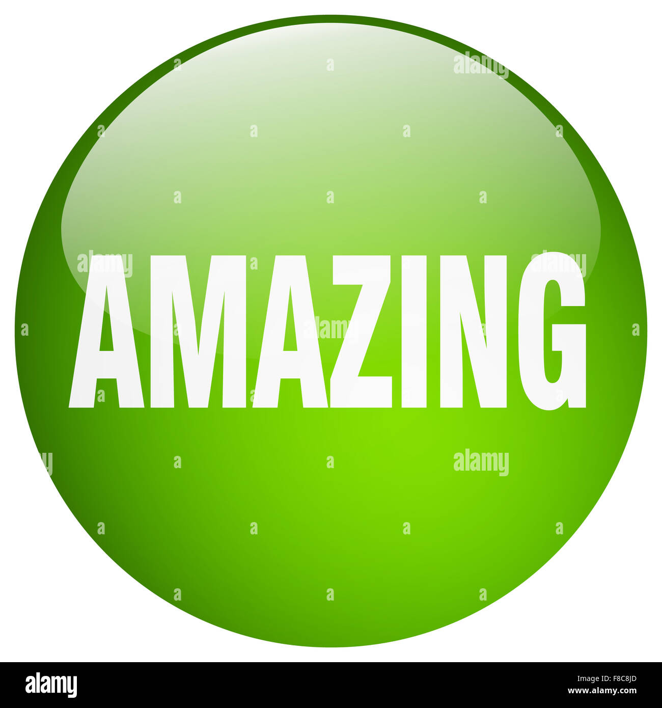 amazing green round gel isolated push button Stock Photo - Alamy