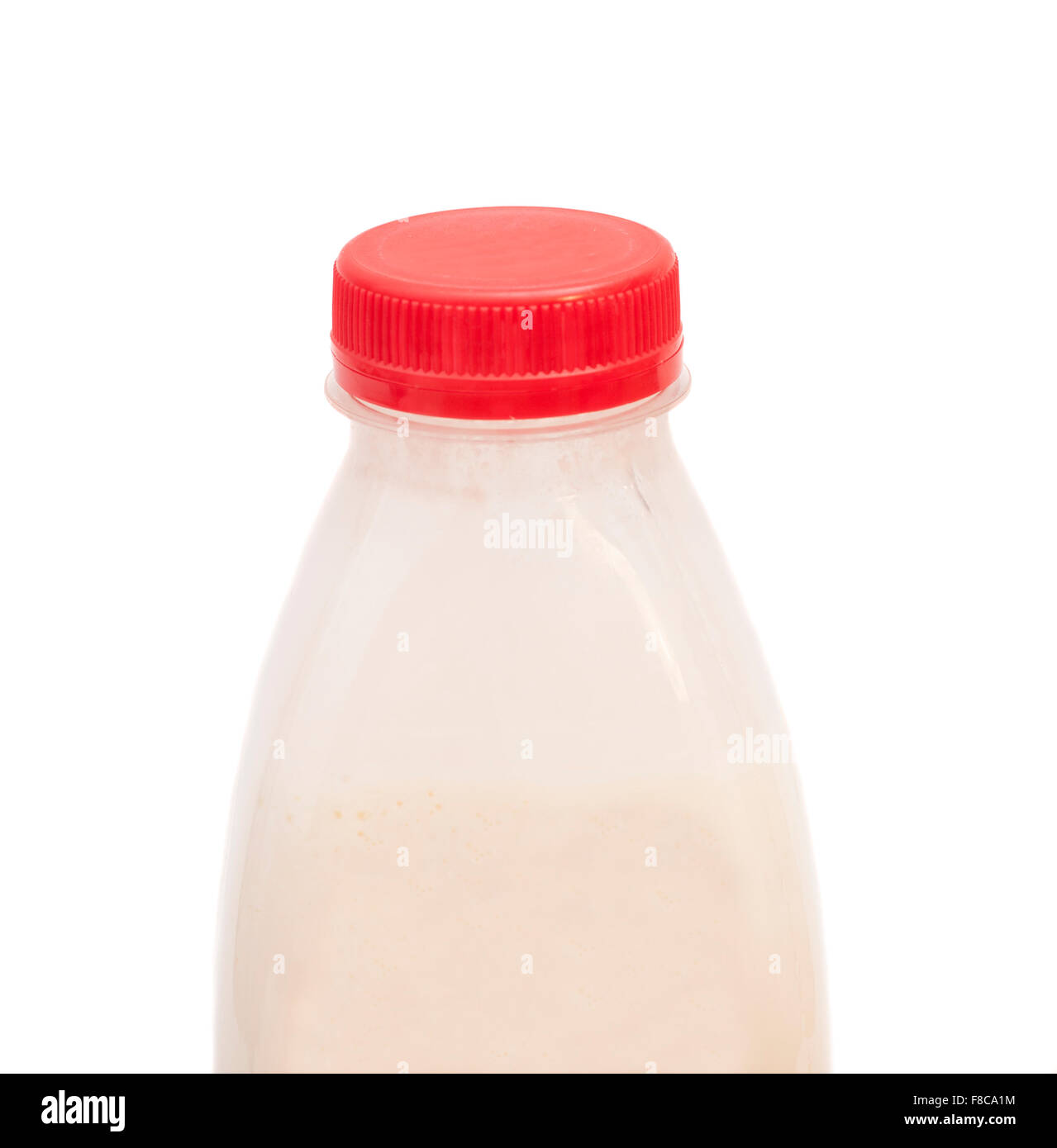 Plastic Bottle of milk isolated on white background Stock Photo - Alamy