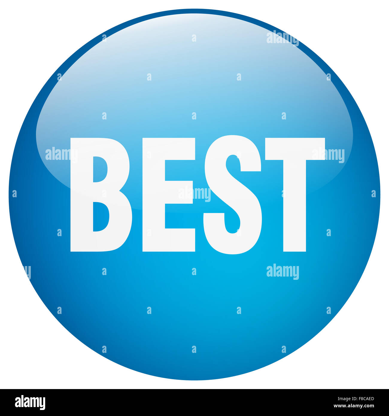 best blue round gel isolated push button Stock Photo - Alamy