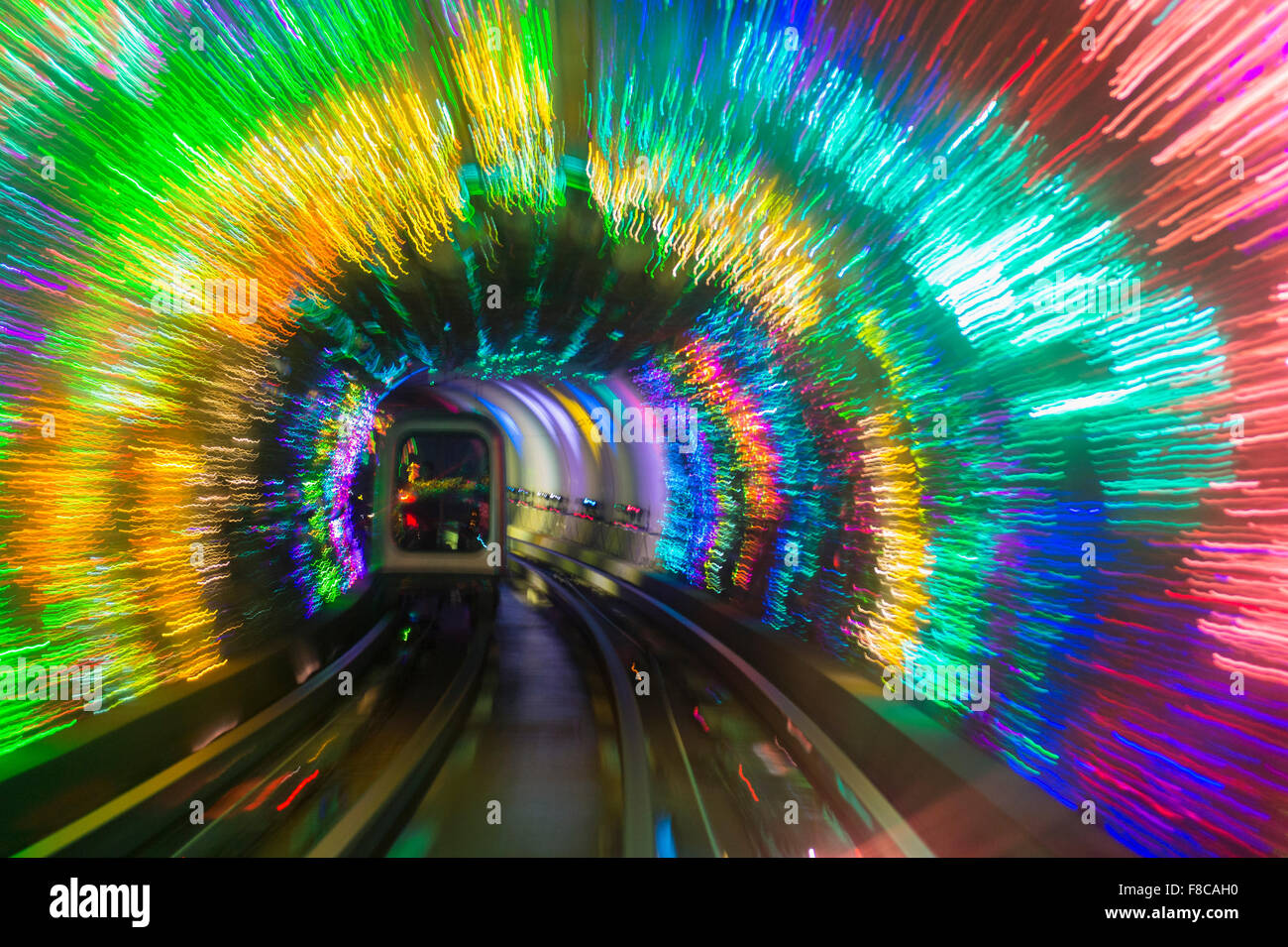 Bund Sightseeing Tunnel, Pudong, Shanghai, China Stock Photo - Alamy
