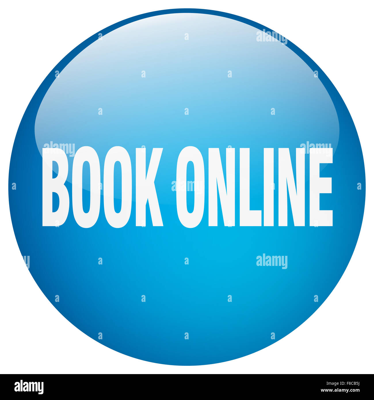 book online blue round gel isolated push button Stock Photo - Alamy