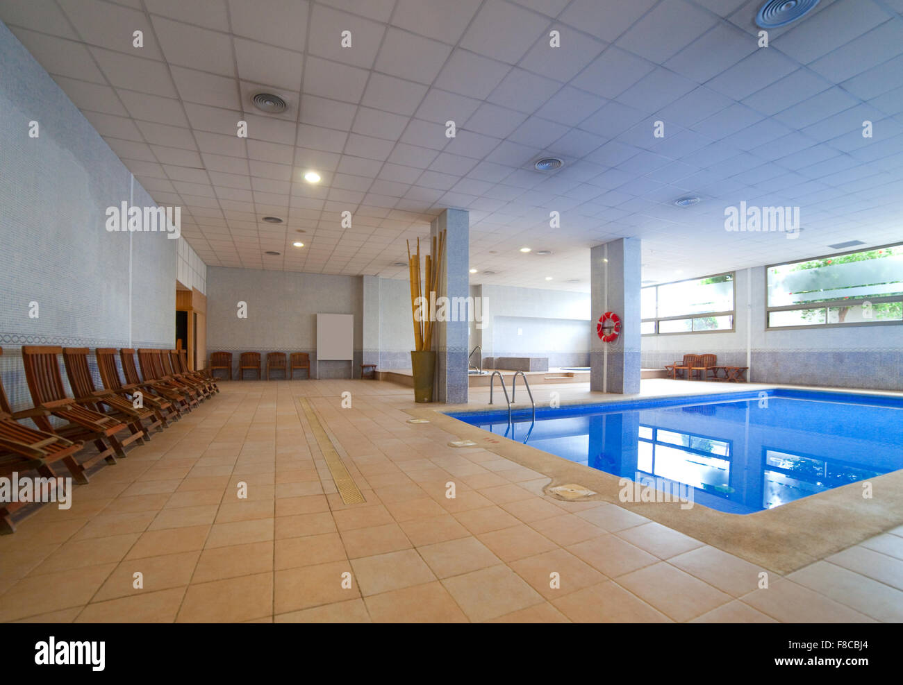 Interior of spa hotel with swimming pool Stock Photo - Alamy