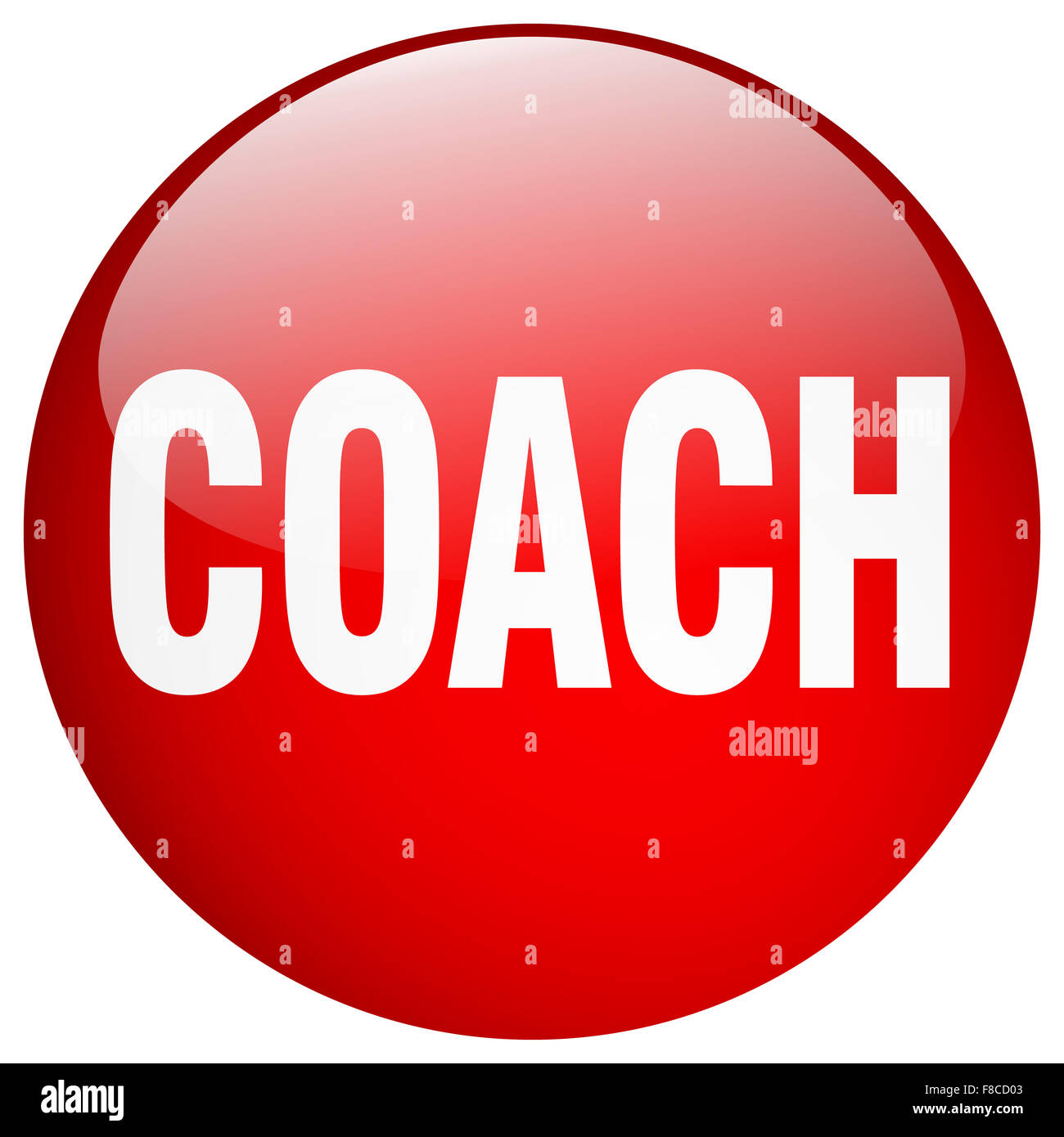 coach red round gel isolated push button Stock Photo Alamy