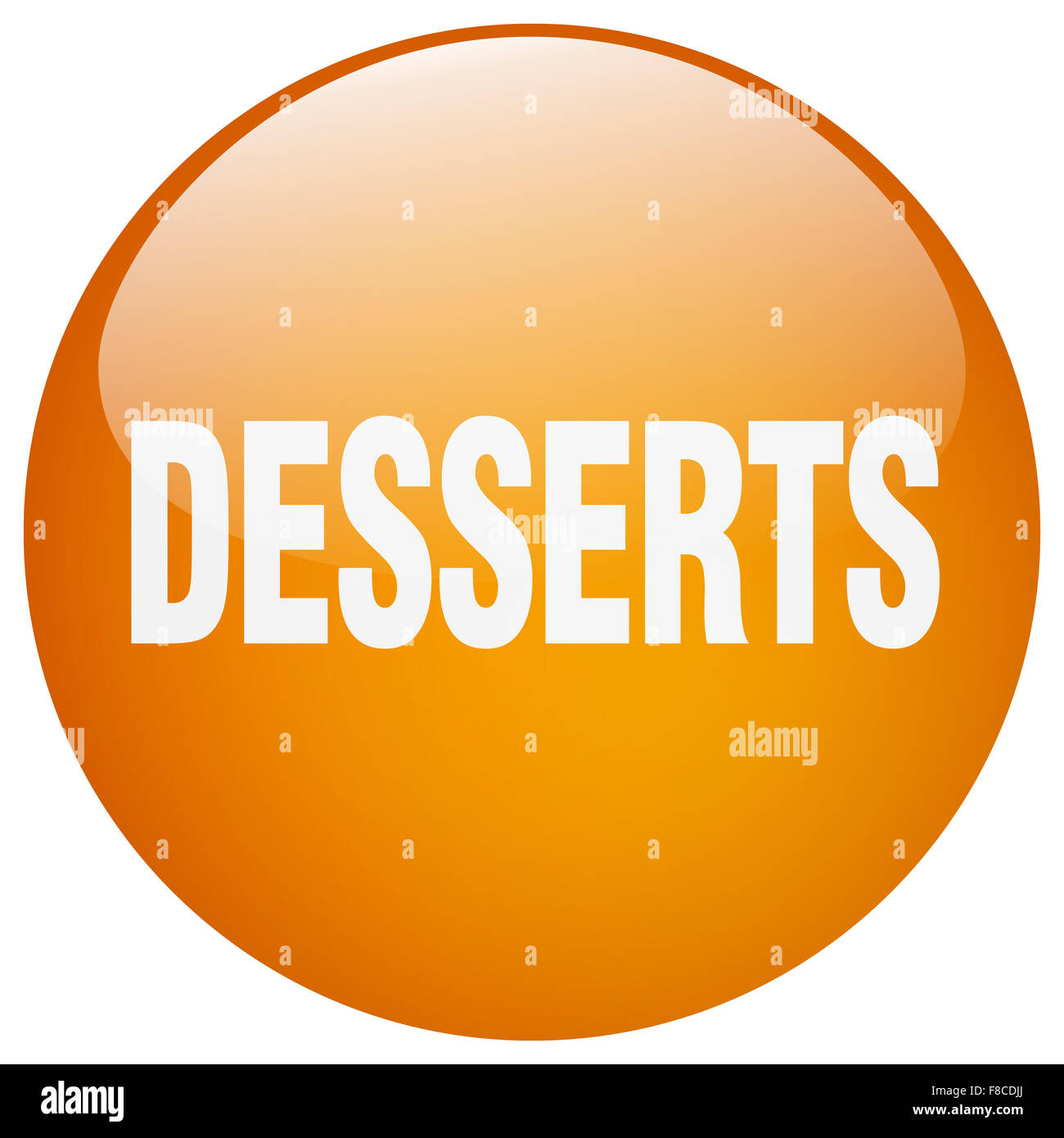 desserts orange round gel isolated push button Stock Photo Alamy
