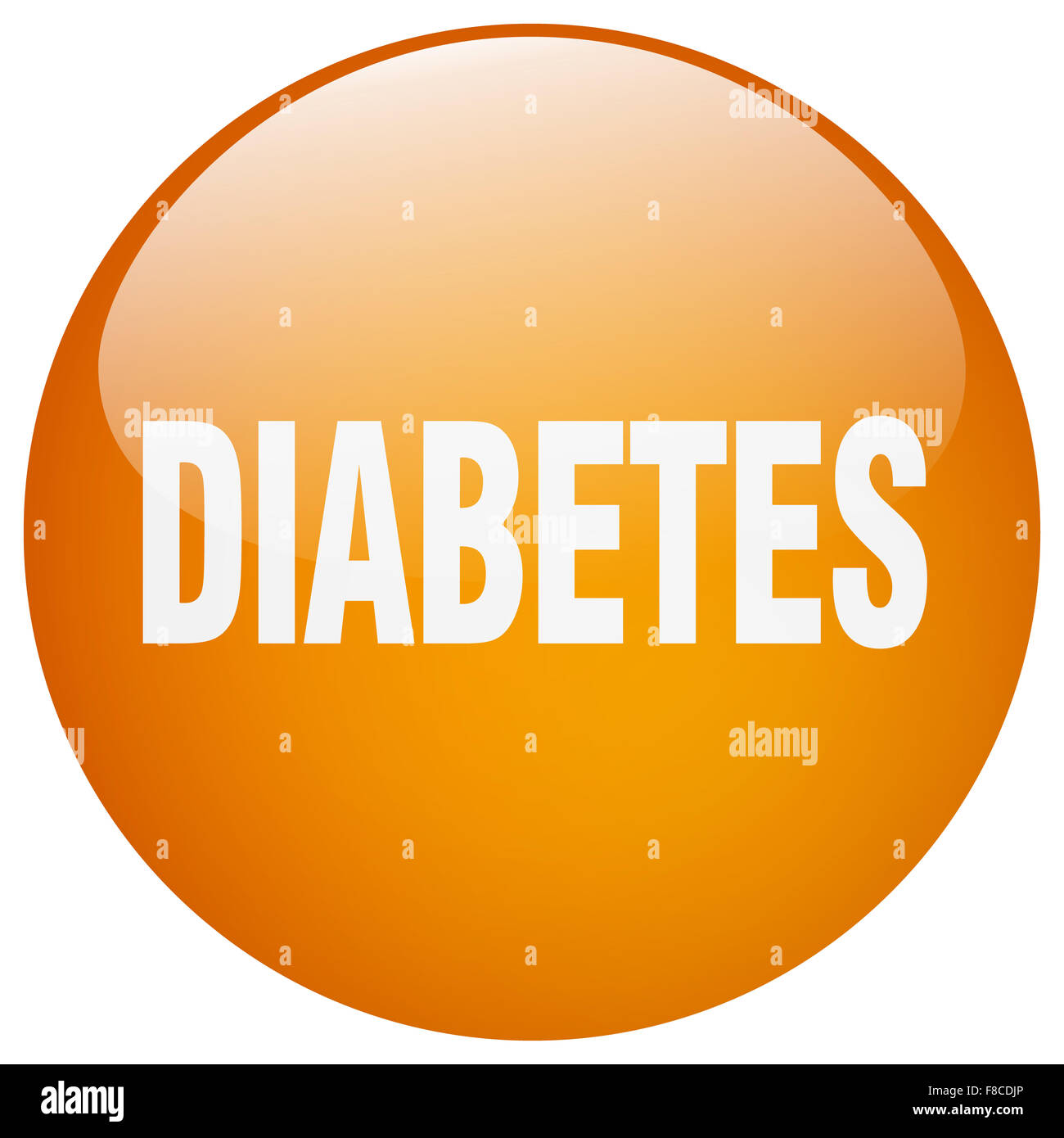 diabetes orange round gel isolated push button Stock Photo Alamy