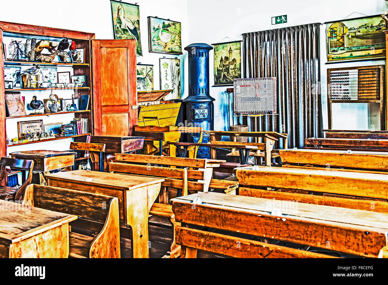 Historisches Klassenzimmer; historical classroom Stock Photo
