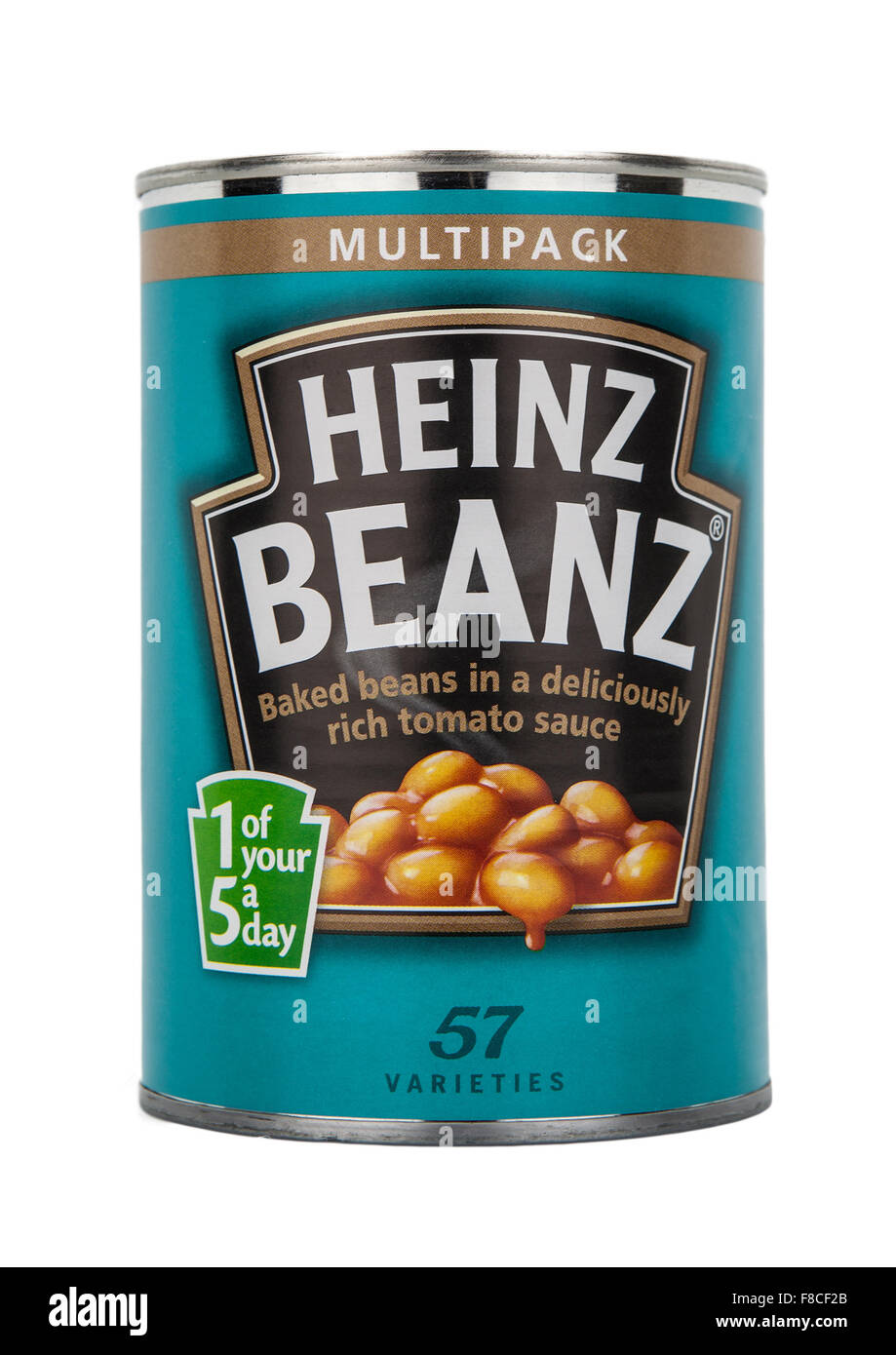 Heinz Baked Beans shot in studio on white background Stock Photo
