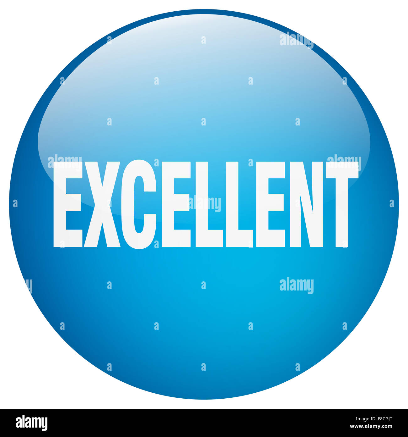 excellent blue round gel isolated push button Stock Photo - Alamy
