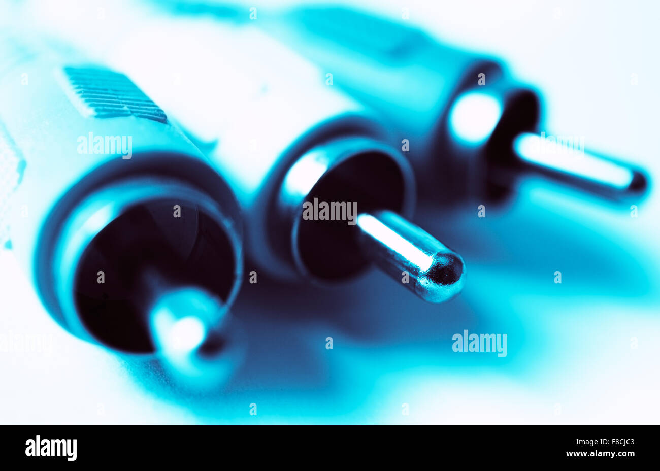 Abstract background audio cables in blue Stock Photo Alamy